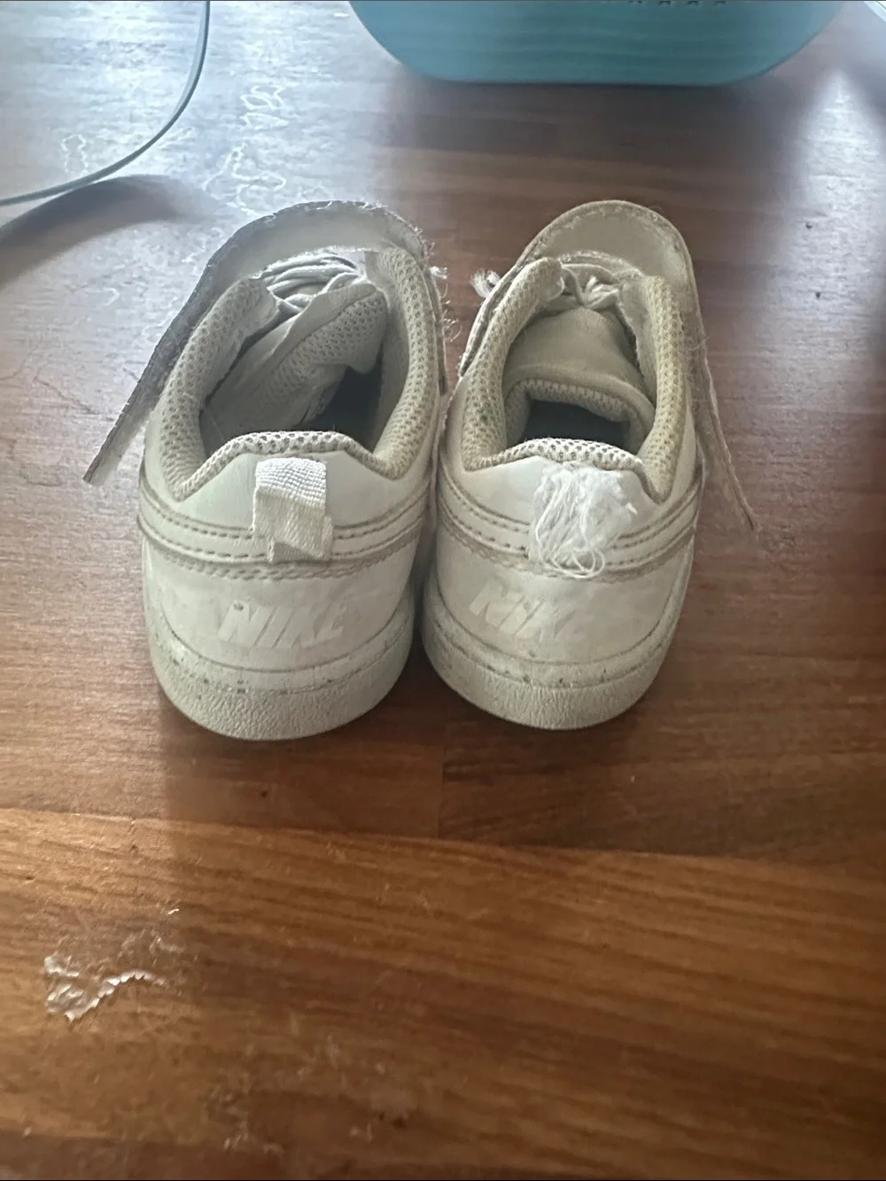 Nike Kids White Velcro & Lace-Style Sneakers